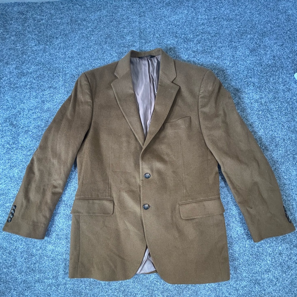 JoS. A. Bank Sport Blazer Men’s 42L Tan Wool Cashmere 2- Button